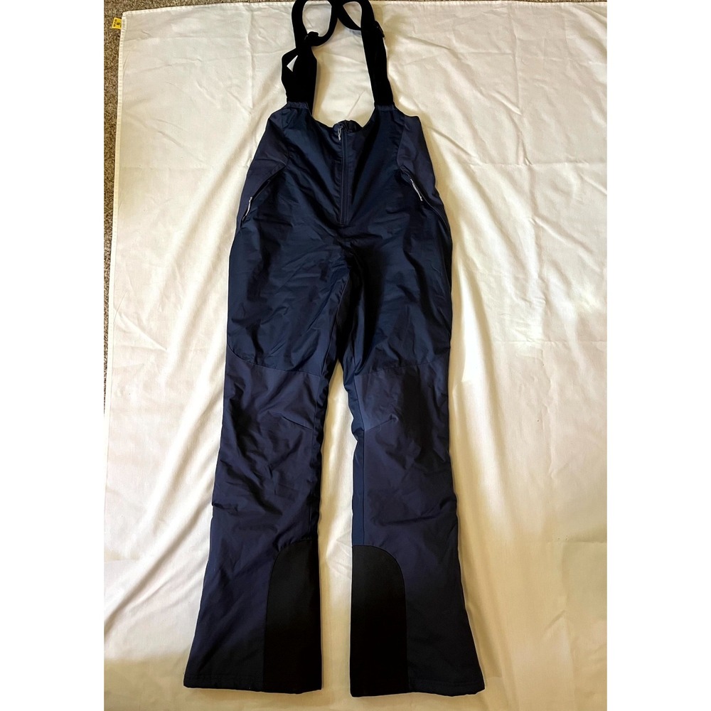 Columbia Insulated Ski Snow Bib Pants Womens Small Navy Blue Snowboard Winter